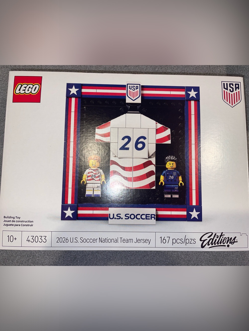 Lego U.S. Soccer Jersey Display Frame